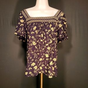 Lucky Brand Beautiful floral blouse